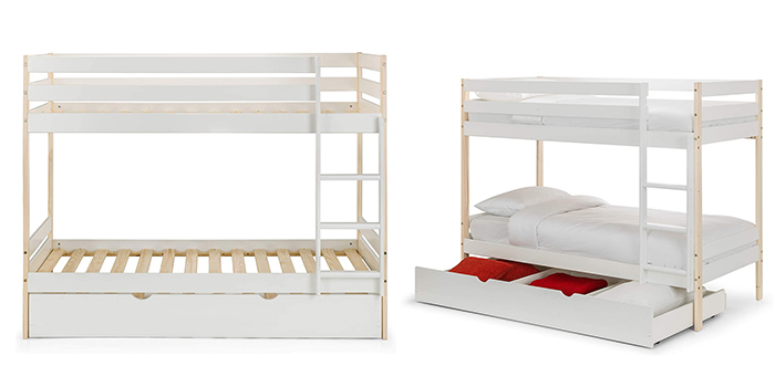 Wood Twin-Over-Twin Bunk Bed For Kids