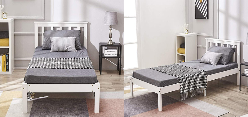 solid wood platform bed