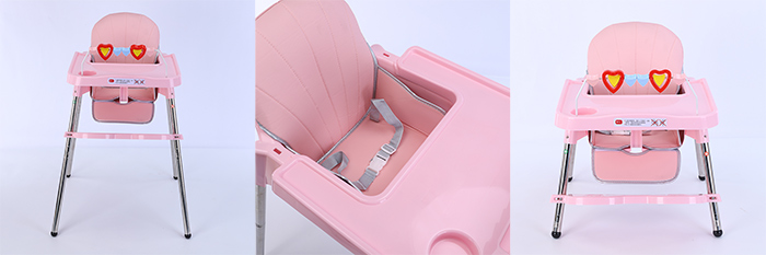 Wholeslae China Adjustable Infant High Chair with PU Seat Cover
