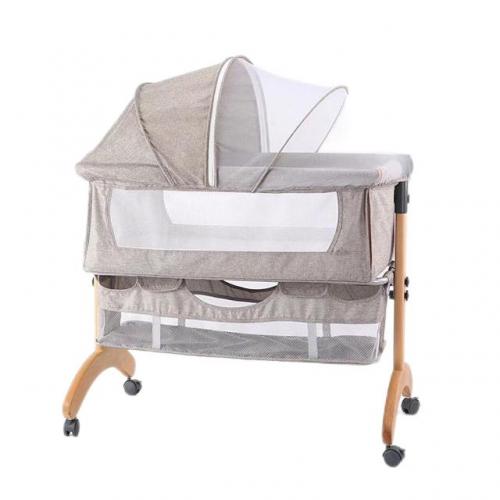 Movable Baby Wooden Bassinet manufacturer